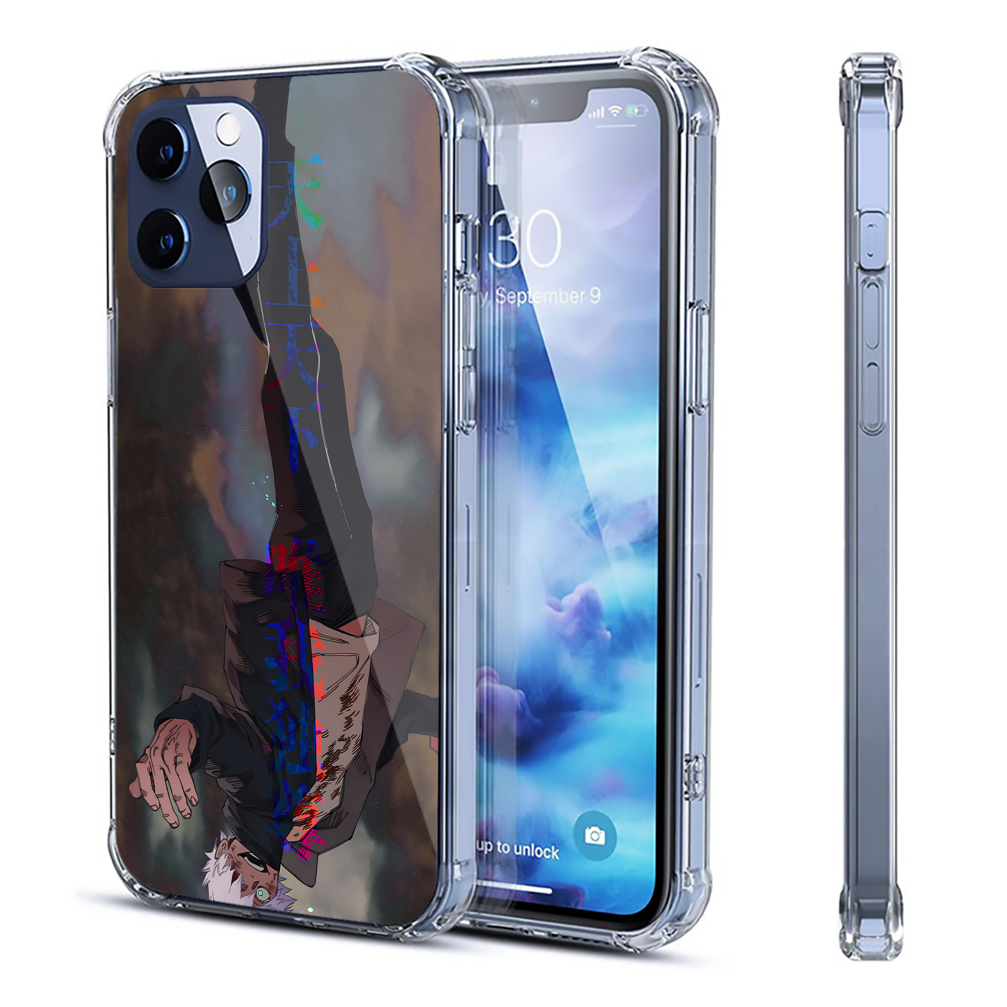 （画像用） 呪術廻戦 Jujutsu Kaisen 【iPhone 12シリーズ対応】透明スマホケース（クリアソフトケース）